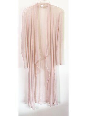 VTG Objex 2X Pink Sparkle Duster Kimono Whimsigoth Fairy Stretch Approx 45"L EUC